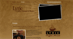Desktop Screenshot of lyriccoffeehouse.com